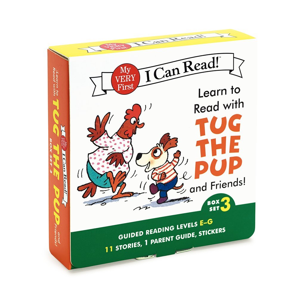 Learn to Read with Tug the Pup and Friends! Box Set 3: A Box of 11 stories, 1 parent guide, and reward stickers for Beginning Readers; Reading Level E-G (My Very First I Can Read) Non-fiction