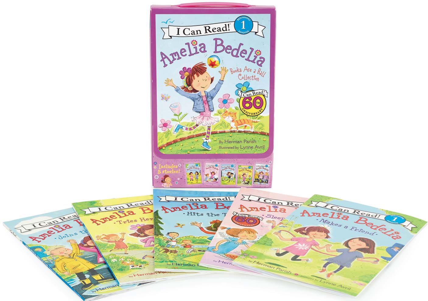 Amelia Bedelia I Can Read Box Set #2: Books Are a Ball: Five Stories About Friendship and Fun for Kids (Ages 4-8) (I Can Read Level 1) Non-fiction