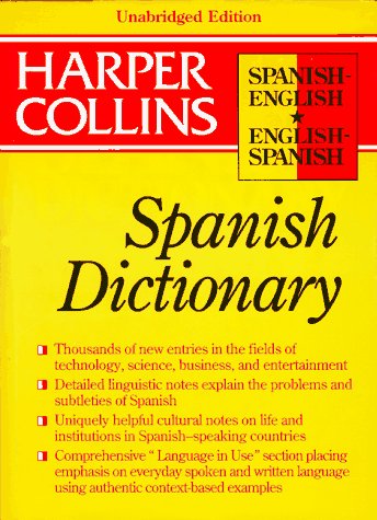 Dic Collins Spanish English English Spanish Dictionary: Unabridged/Thumb Index book