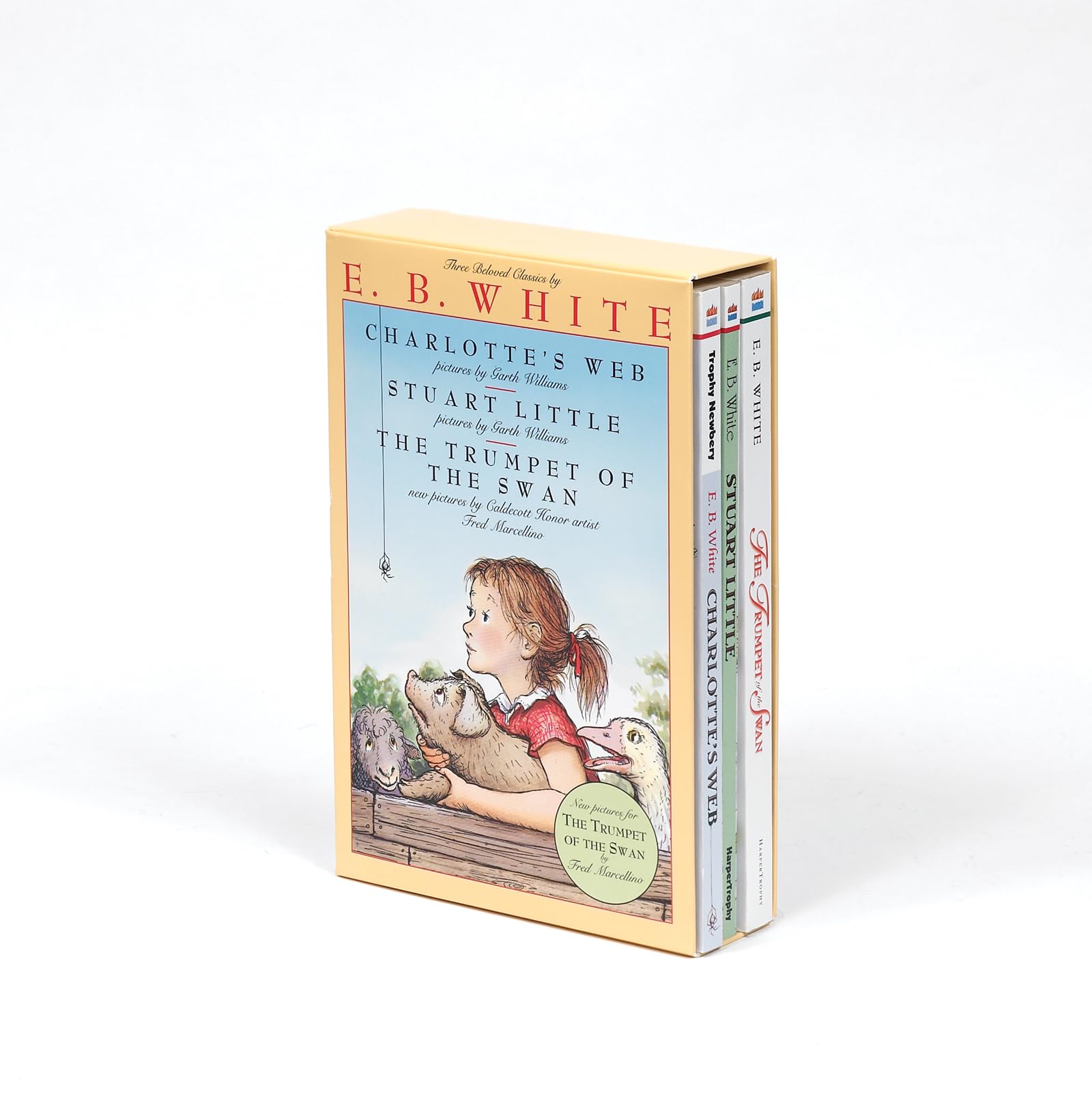 E. B. White Box Set: 3 Classic Favorites: Charlotte's Web, Stuart Little, The Trumpet of the Swan Novels & Short Stories
