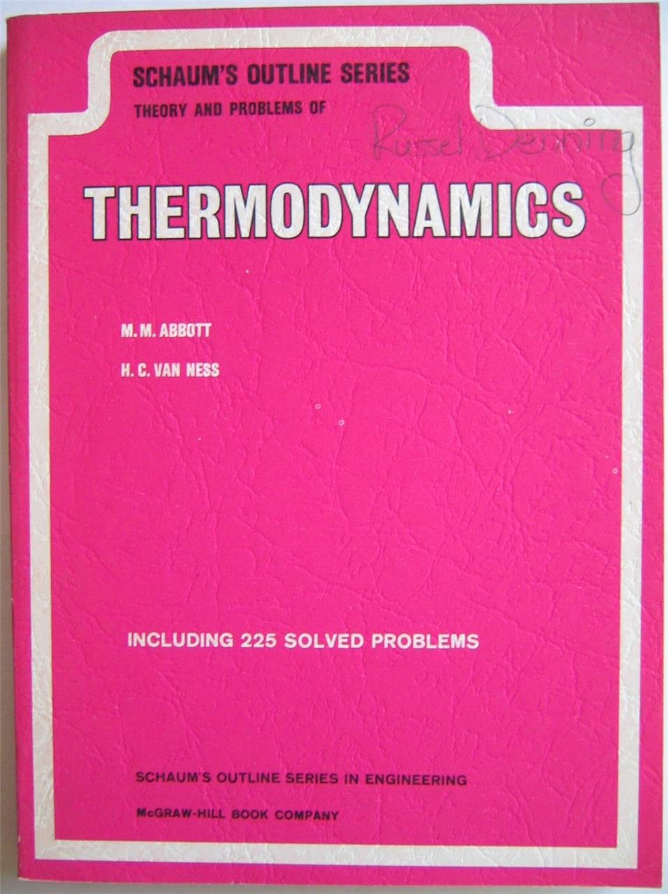 Schaum's Outline of Theory and Problems of Thermodynamics book