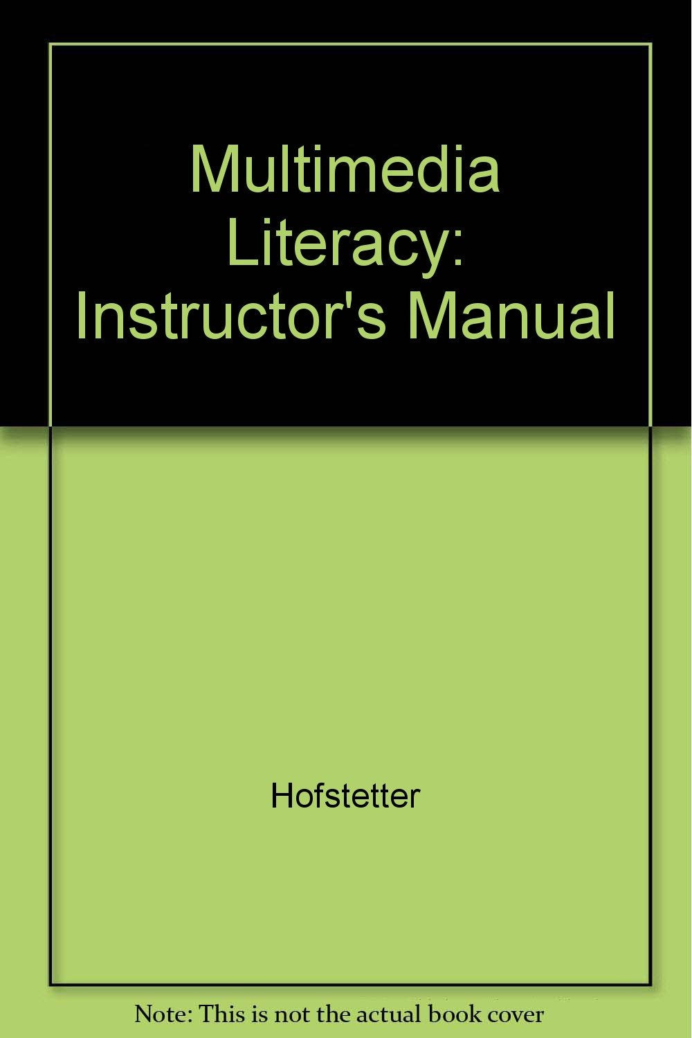 Product Image: Multimedia Literacy: Instructor's Manual
