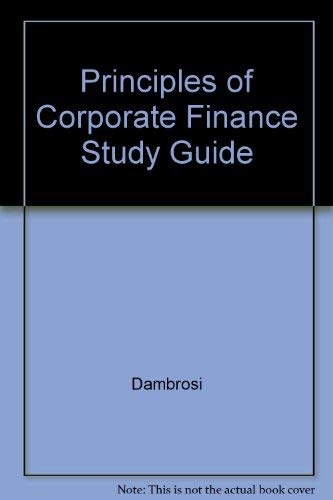 Product Image: Principles of Corporate Finance Study Guide