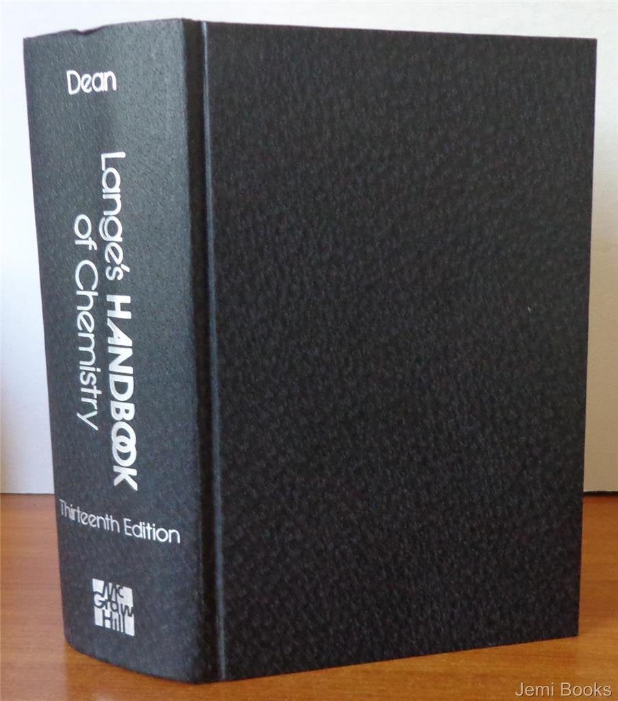 Lange's Handbook of Chemistry Natural Sciences