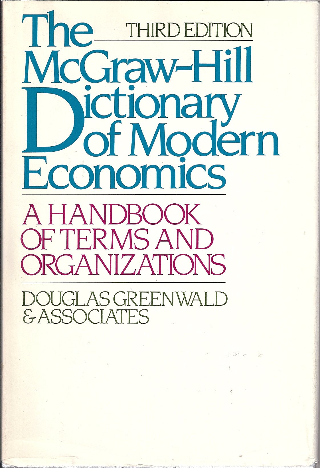 Concise Dictionary of Modern Economics: A Handbook of Terms and Organizations book