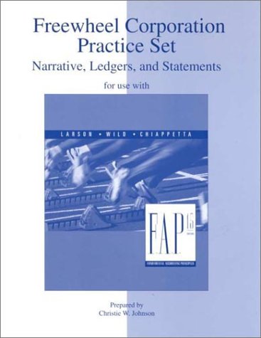 Freewheel Corporation Practice Set for Use With Fundamental Accounting Principles book