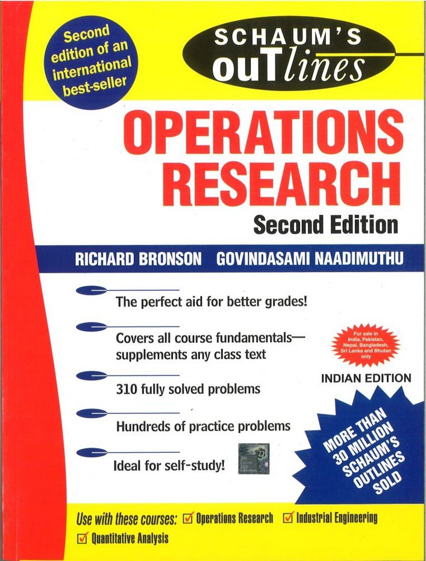 Theory and problems of operations research (schaum’s outline series) (2nd edition) book