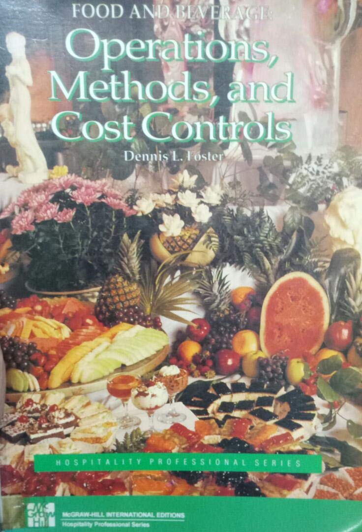 Operations, methods, and cost Controls Food and Beverages Books