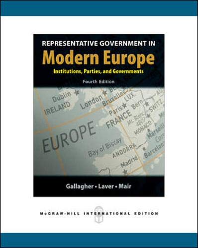 Representative Government in Modern Europe: Institutions, Parties, and Governments Law