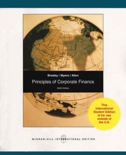 Principles of Corporate Finance.: 9th Edition Business, Finance & Career