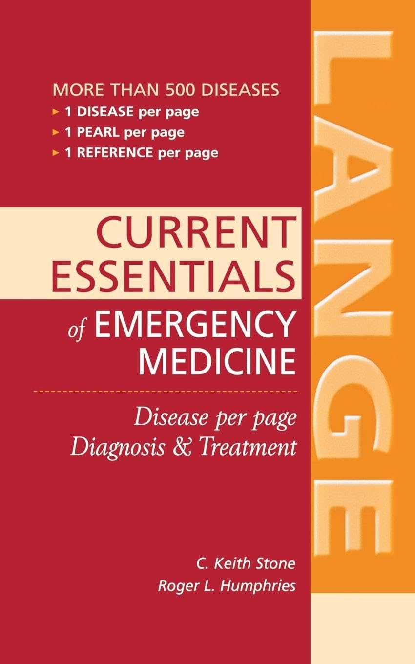 Essentials of Diagnosis & Treatment in Emergency Medicine Medicine