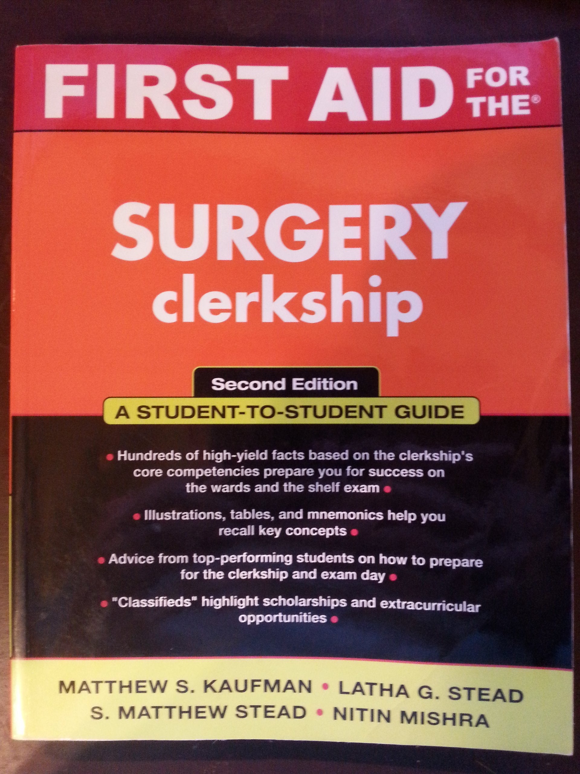 Stead, L: First Aid for the Surgery Clerkship Medicine