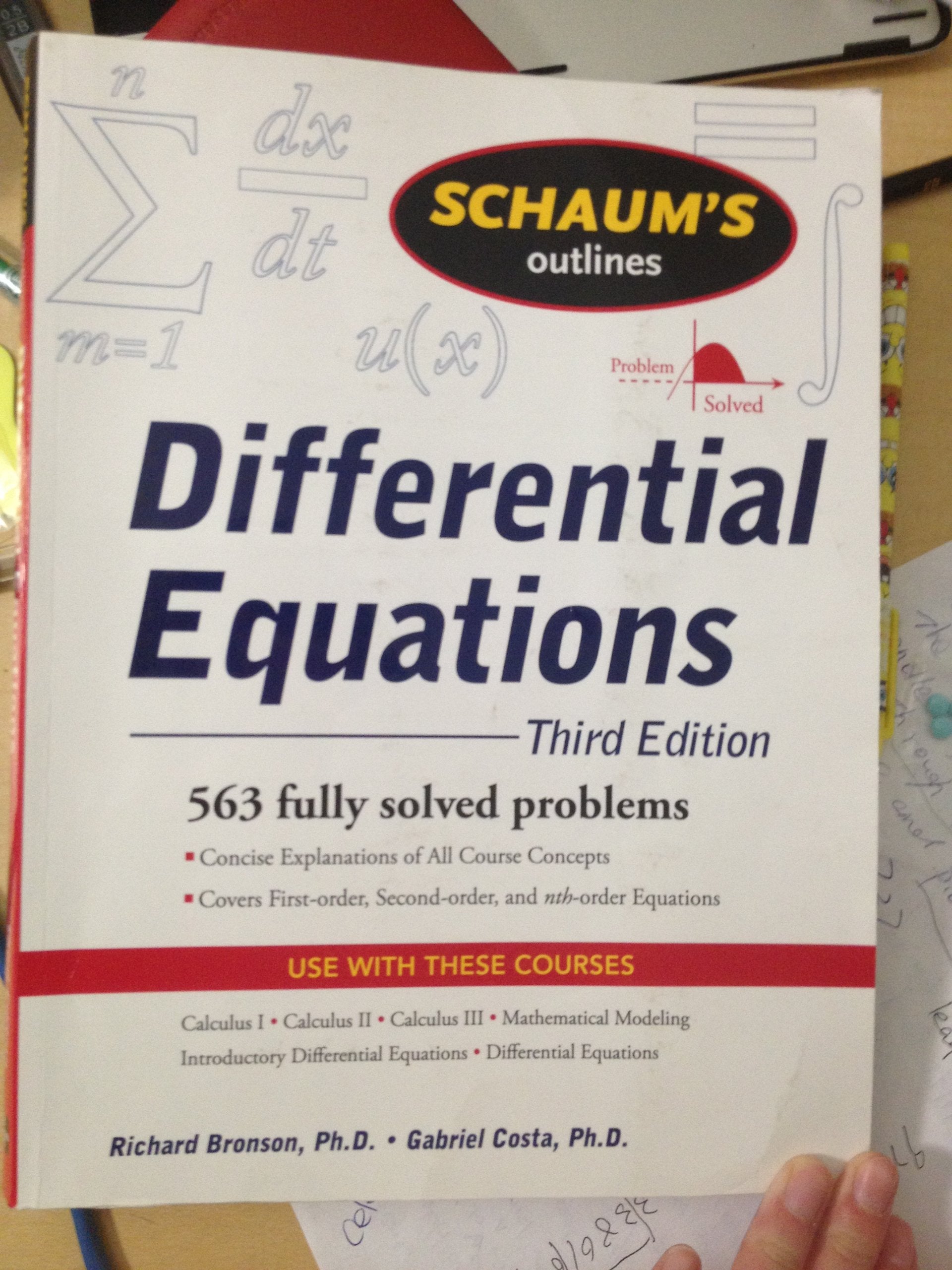 Schaum's Outline of Differential Equations book