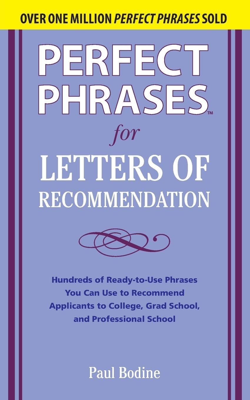 Perfect Phrases for Letters of Recommendation book