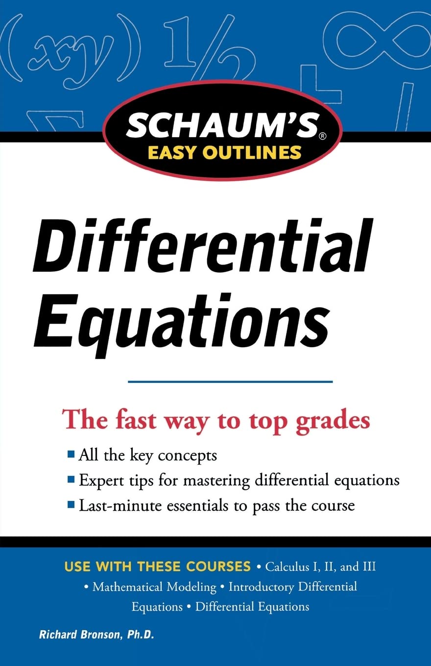 Schaum's Easy Outline of Differential Equations, Revised Edition (Schaum's Easy Outlines) Study Guides