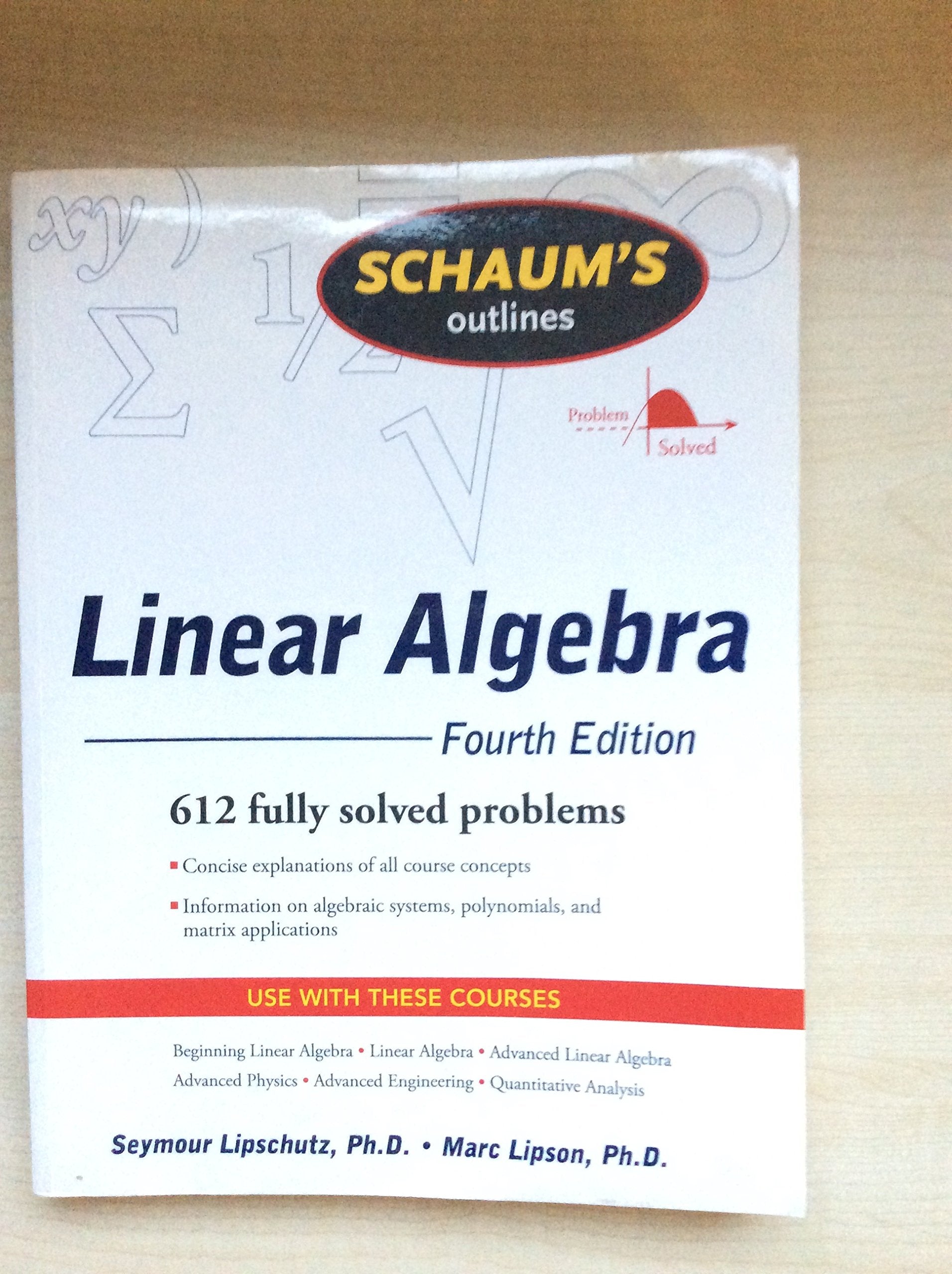 Schaum's Outline of Linear Algebra Mathematics