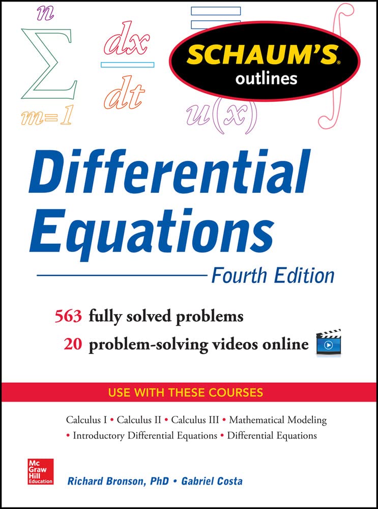 Schaum's Outline of Differential Equations Mathematics