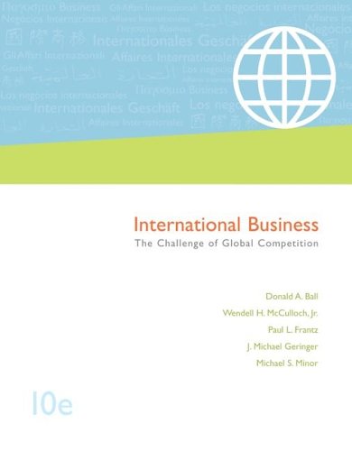International Business: The Challenge Of Global Competition Business, Finance & Career