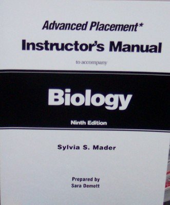 Biology: Instructor's Manual (to Accompany) by Sylvia S. Mader (2007) Paperback book