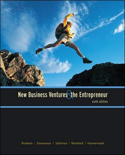 New Business Ventures and the Entrepreneur Business, Finance & Career