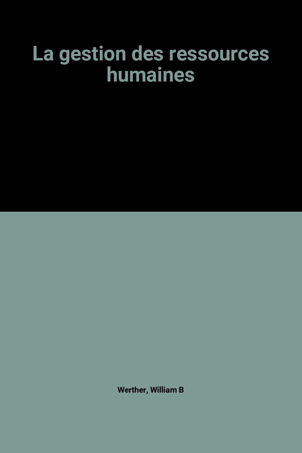 La gestion des ressources humaines book