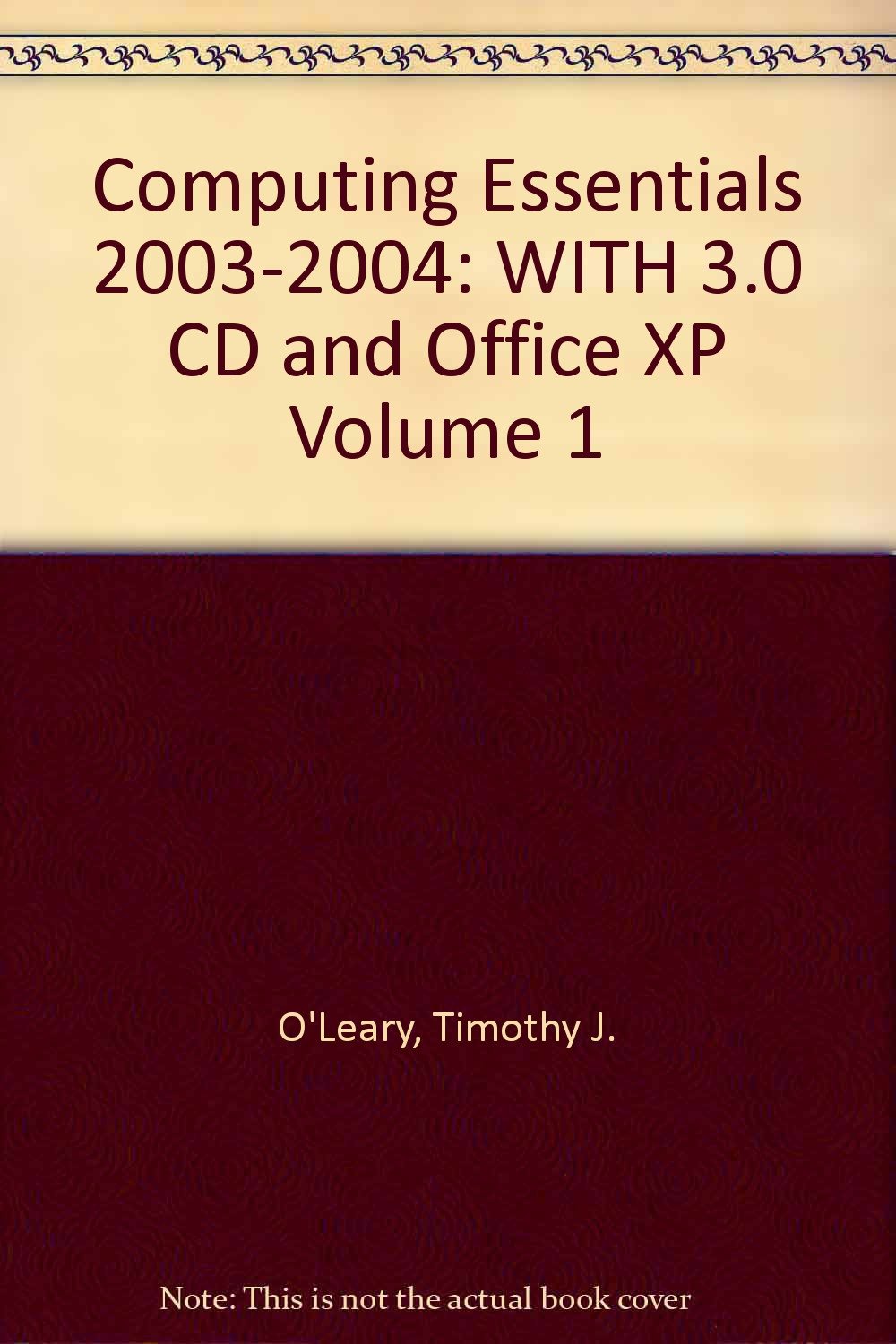 Product Image: WITH 3.0 CD and Office XP Volume 1 (Computing Essentials)