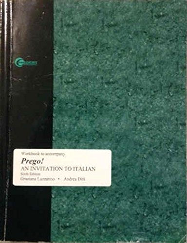 AND Workbook (Prego! an Invitation to Italian) Foreign Languages ​​& Dictionaries