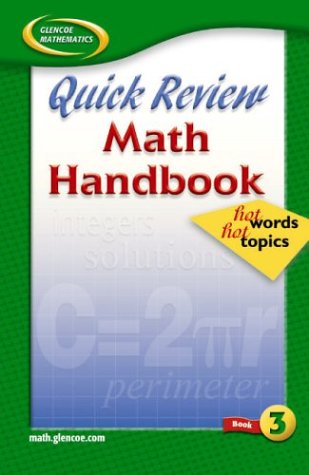 Quick Review Math Handbook: Hot Words, Hot Topics, Book 3, Student Edition (Math Applic & Conn Crse) Business & Technology