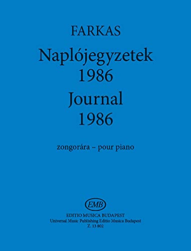 Journal 1986. Solo de Piano. book