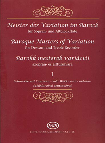 Meister der Variation im Barock für Sopran- und Al. Flûte à Bec. book