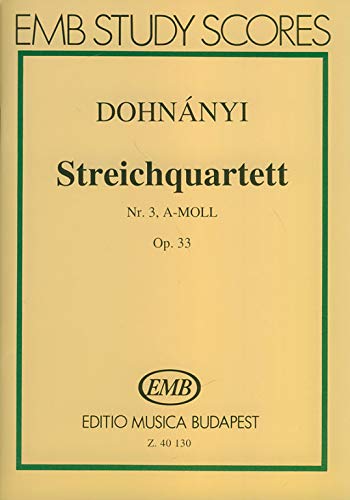 Streichquartett nr.3, a-moll 33 musique d'ensemble book