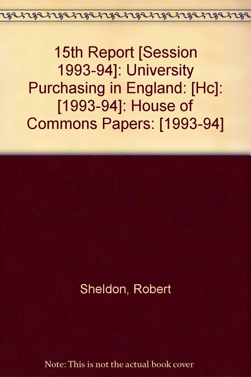 University Purchasing in England: : : House of Commons Papers: book