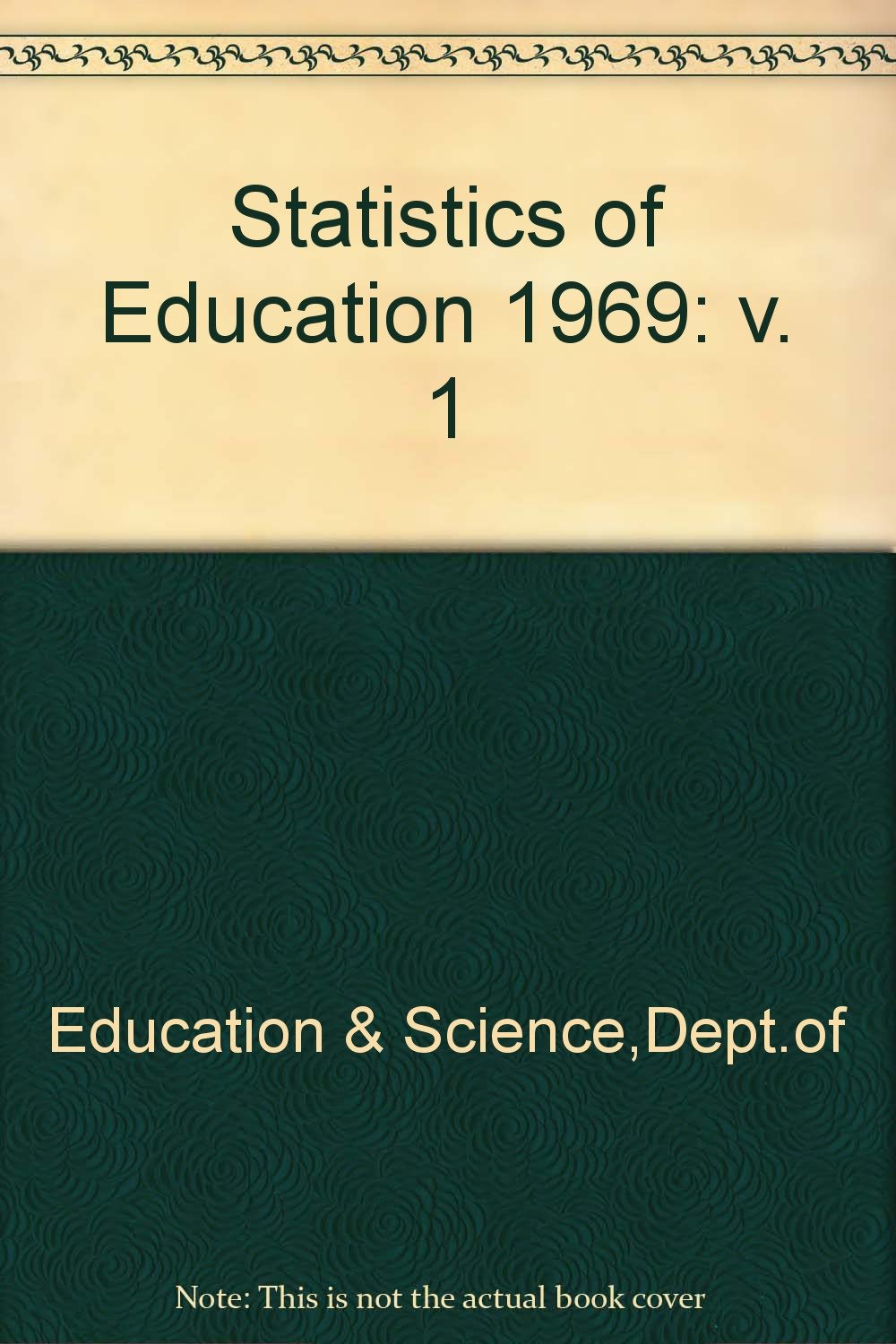 Statistics of Education 1969: v. 1 Learning & Reference