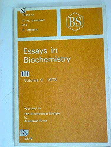 Product Image: Essays in Biochemistry: v. 9