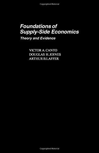 Foundations of Supply Side Economics: Theory and Evidence Business, Finance & Career