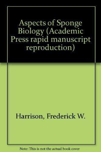 Aspects of Sponge Biology Natural Sciences