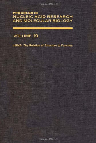 Progress in Nucleic Acid Research and Molecular Biology: v. 19 Natural Sciences