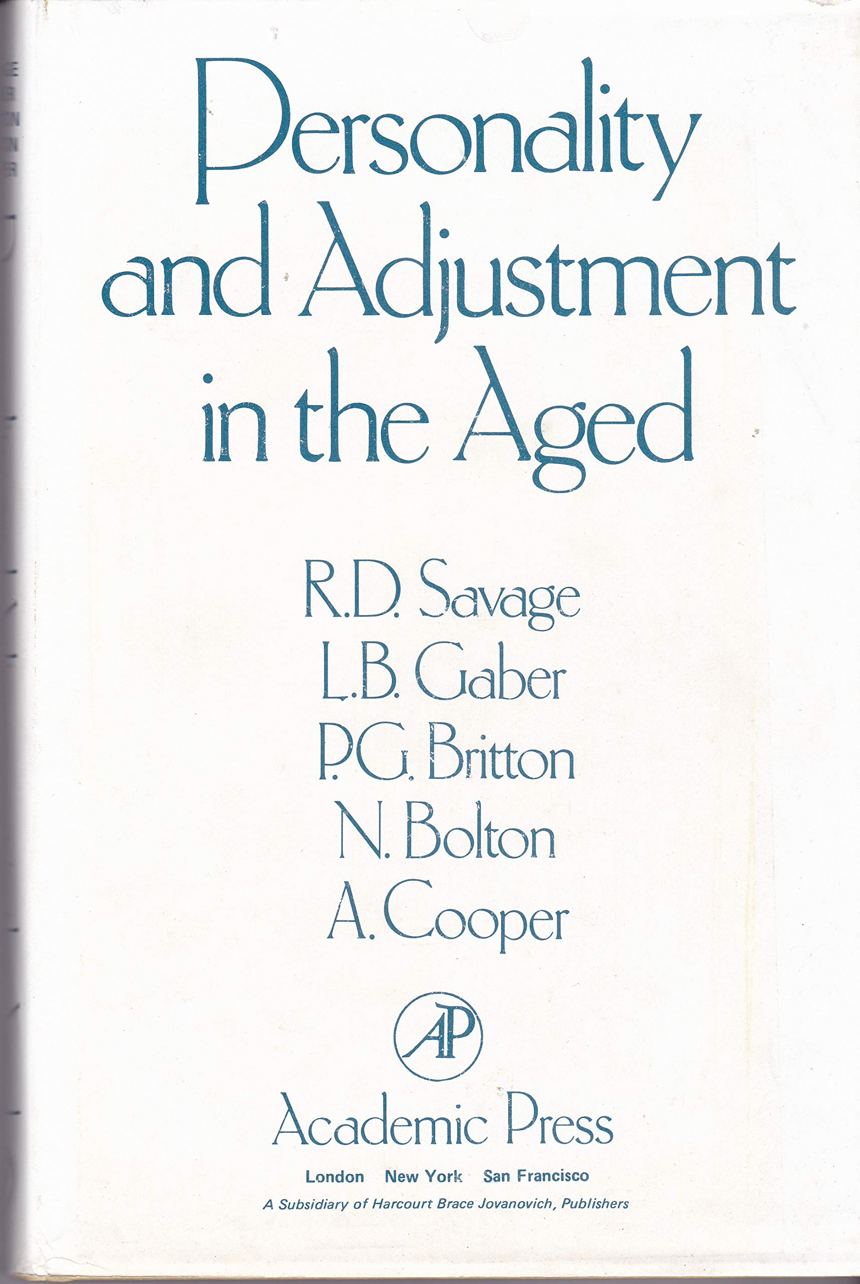 Personality and Adjustment in the Aged Books