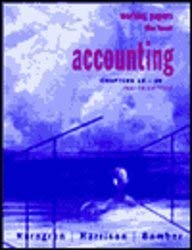 Accounting: Chapters 12-26 : Working Papers Business, Finance & Career