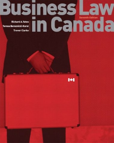 Business Law in Canada Books