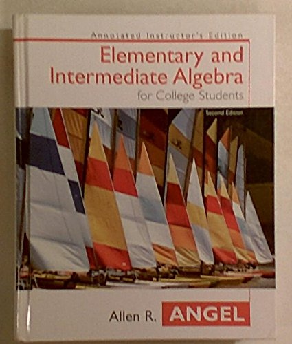 Product Image: Elementary and Intermediate Algebra for College Students
