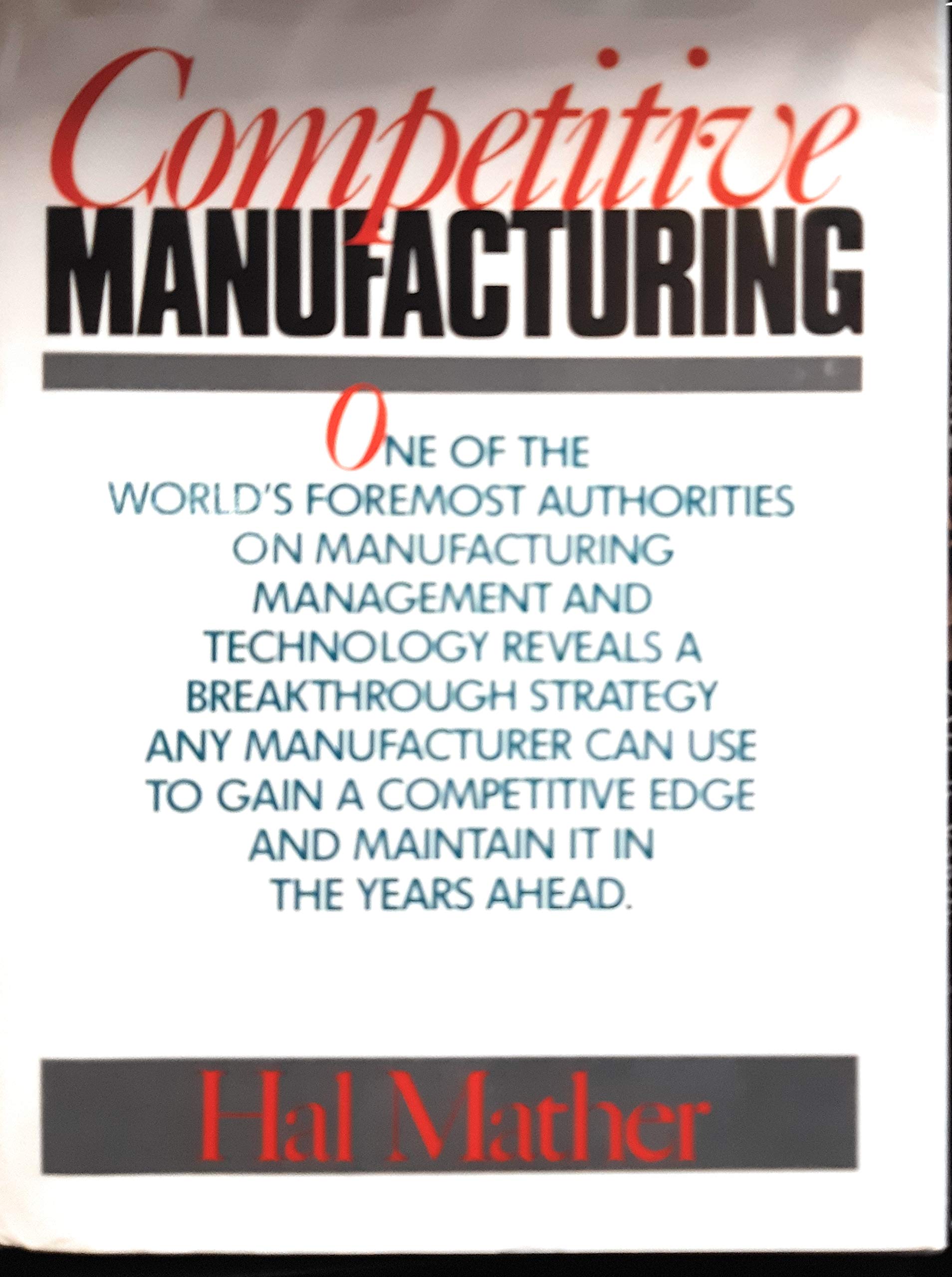 Competitive Manufacturing book