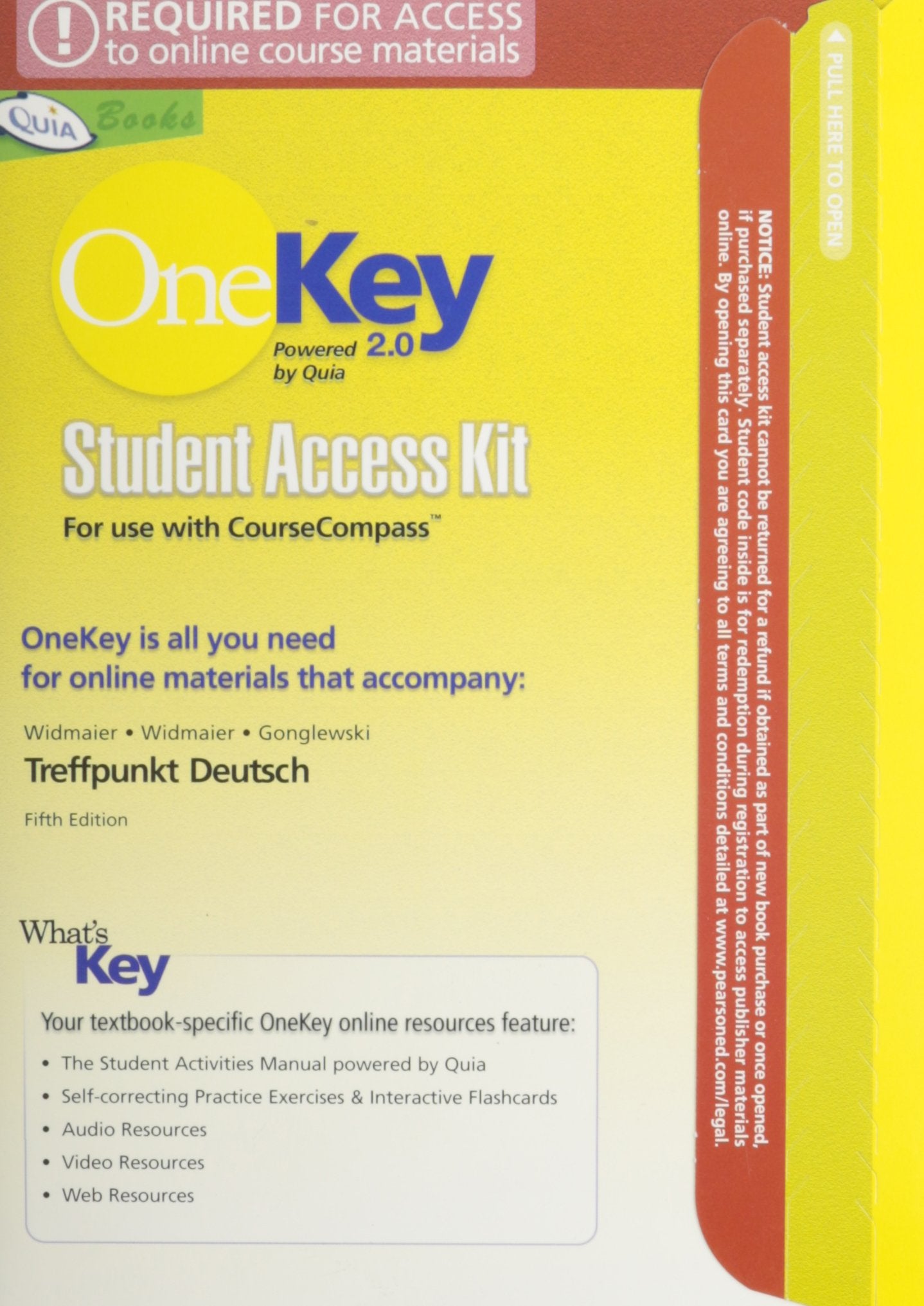 Treffpunkt Deutsch Grundstufe: Onekey in Coursecompass Student Access Kit Foreign Languages ​​& Dictionaries