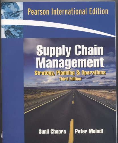 Product Image: Supply Chain Management: Strategy, Planning and Operation