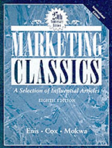 Marketing Classics: A Selection of Influential Articles (International Edition) Business, Finance & Career