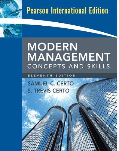 Modern Management: Concepts and Skills: International Edition book