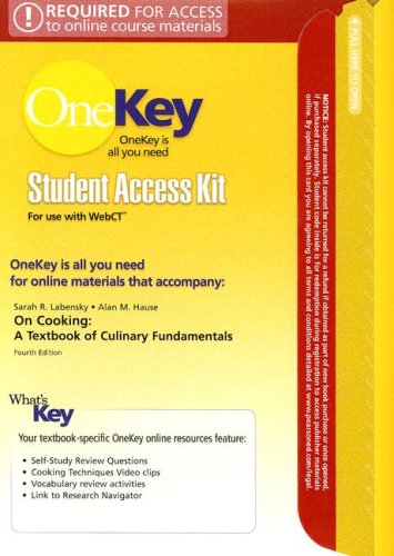 On Cooking Student Access Kit: A Textbook of Culinary Fundamentals Leisure, Home & Garden