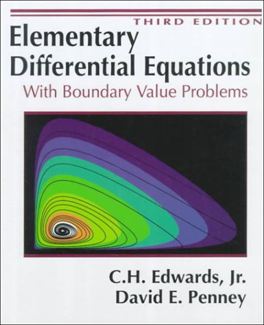 Elementary Differential Equations With Boundary Value Problems Mathematics