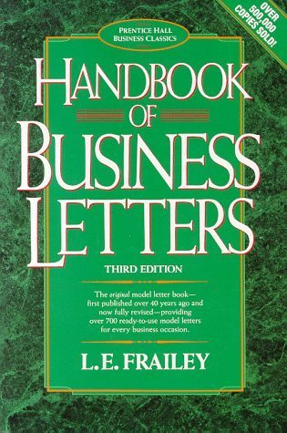 Handbook of Business Letters (Prentice Hall Business Classics) Business, Finance & Career