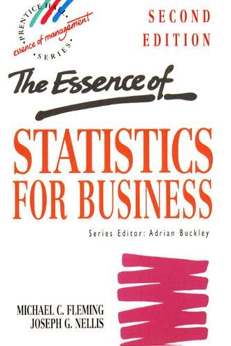 Essence Statistics Business (PRENTICE-HALL ESSENTIALS OF MANAGEMENT SERIES) Business, Finance & Career
